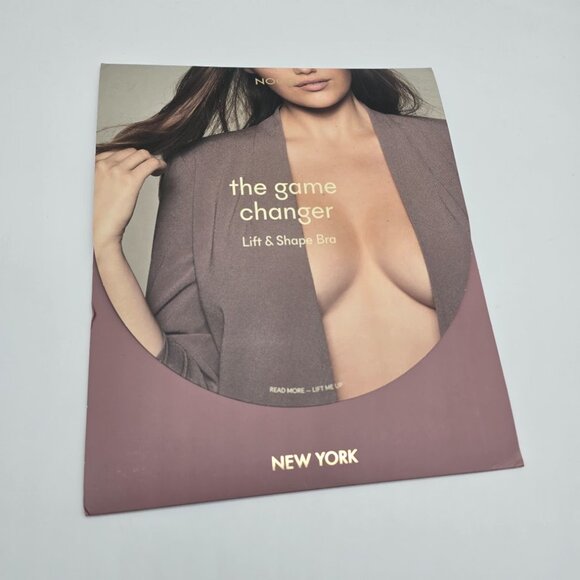 NOOD The Game Changer Bra Womens Size 2 Beige Lift & Shape Adhesive Invisible - Picture 2 of 9